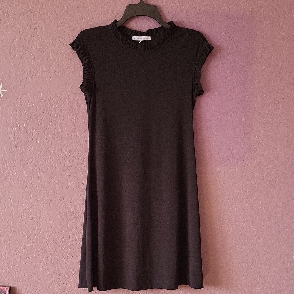 Annalee + Hope Black Ruffle Mini Dress
